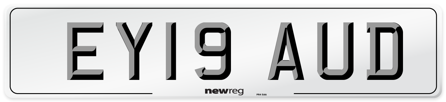 EY19 AUD Number Plate from New Reg